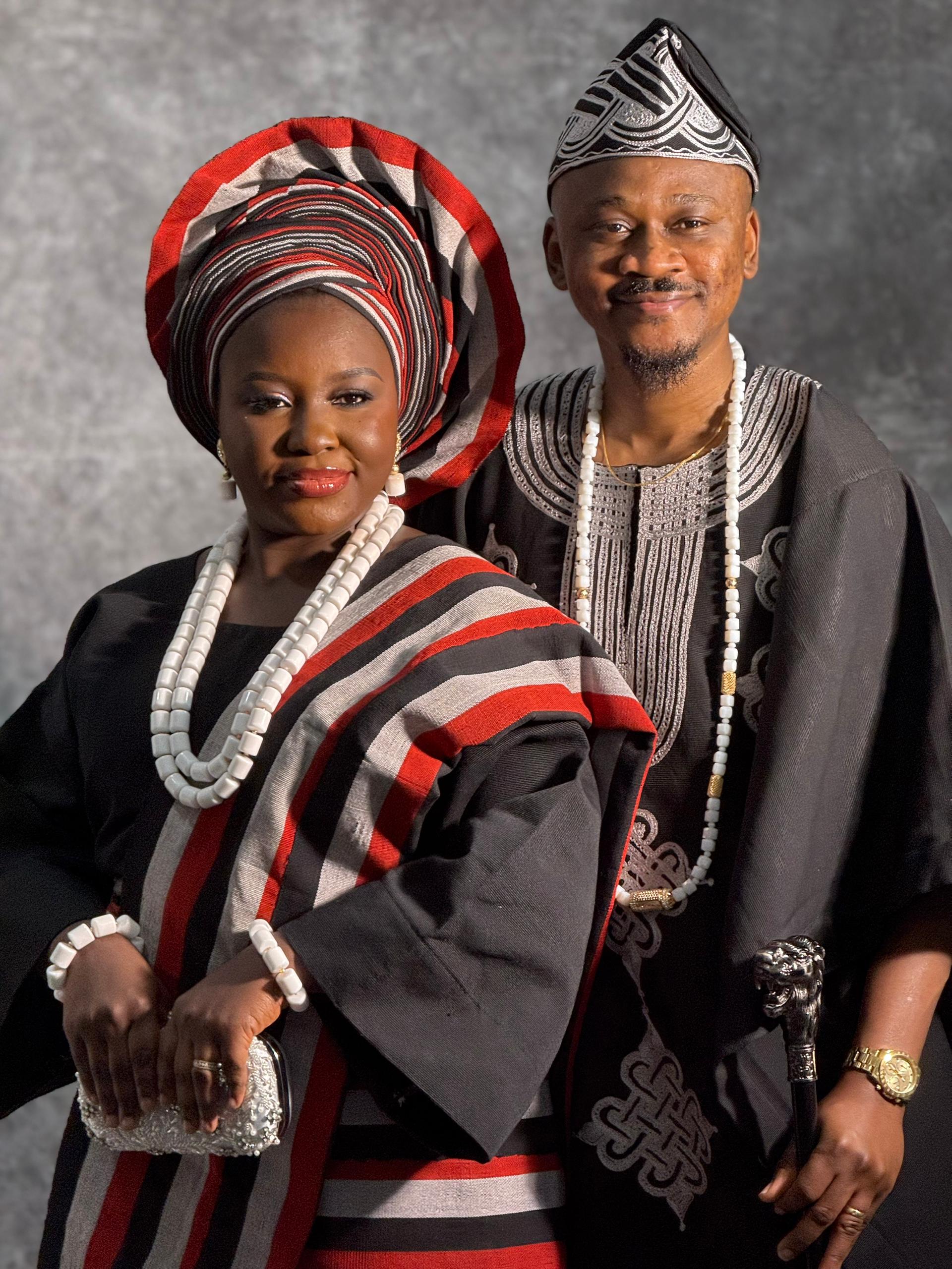 Beautiful Esan attire with coral bead headpiece